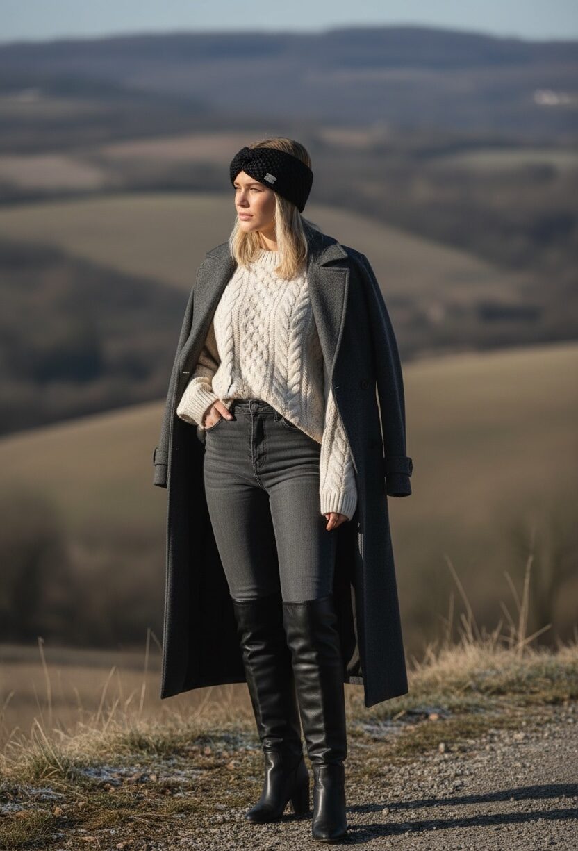 must naiste meriinovillane soe ja paks kootud peapaelmeriinovillase voodriga keeruga kootud peapael meriinocillane sügiseks kevadeks ja talveks, soe käsitööna valminud naiste peapael