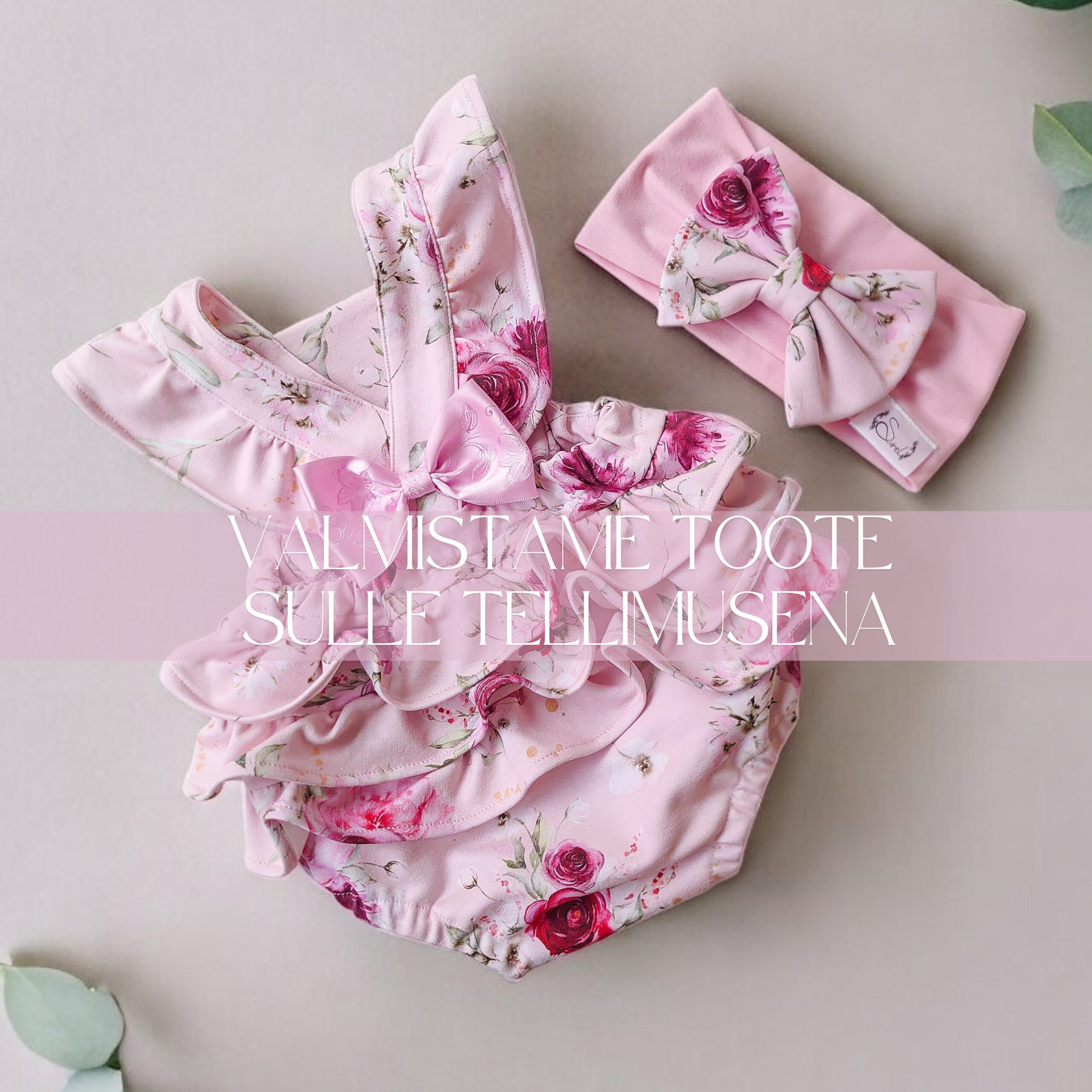 Rosalyn romper lilleline tüdrukute suvine romper heleroosa