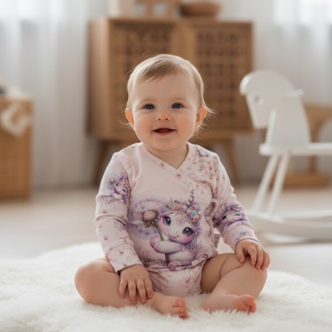 Tüdrukute maagiline ükssarvikuga hobusega beebibodi ja tuukrimüts lutihoidja närimisrõngaga vastsündinu katsikukingitus, beebi kinkekomplekt sünniks, beebipidu, kingitus beebipeole, tüdrukule,käsitööriided beebile, luksuslik kinkekomplekt unikaalne eesti disain