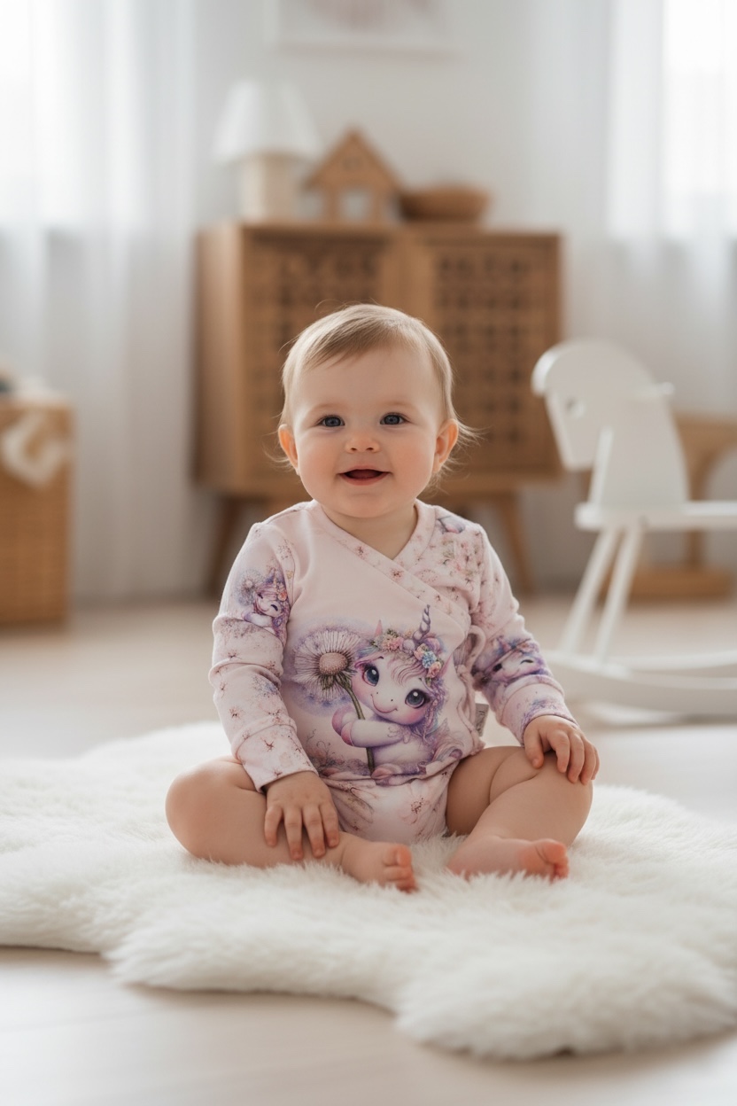 Tüdrukute maagiline ükssarvikuga hobusega beebibodi ja tuukrimüts lutihoidja närimisrõngaga vastsündinu katsikukingitus, beebi kinkekomplekt sünniks, beebipidu, kingitus beebipeole, tüdrukule,käsitööriided beebile, luksuslik kinkekomplekt unikaalne eesti disain